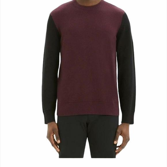 Theory Hilles Cashmere Color block Crewneck Sweater Men’s Size Medium - Picture 1 of 9